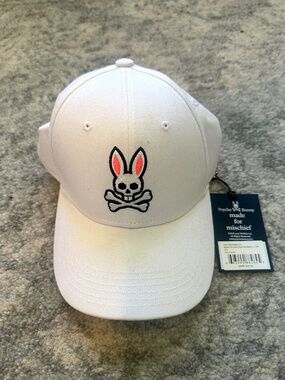 Psycho Bunny Baseball Cap - White - NWT